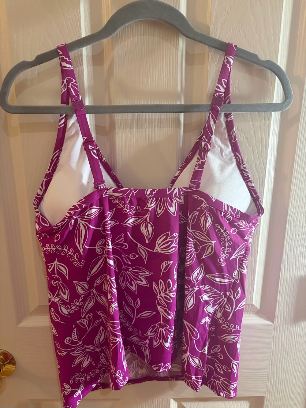 VENUS x LASCANA Floral Tankini Top Purple White Size 14 NWT - Picture 6 of 7